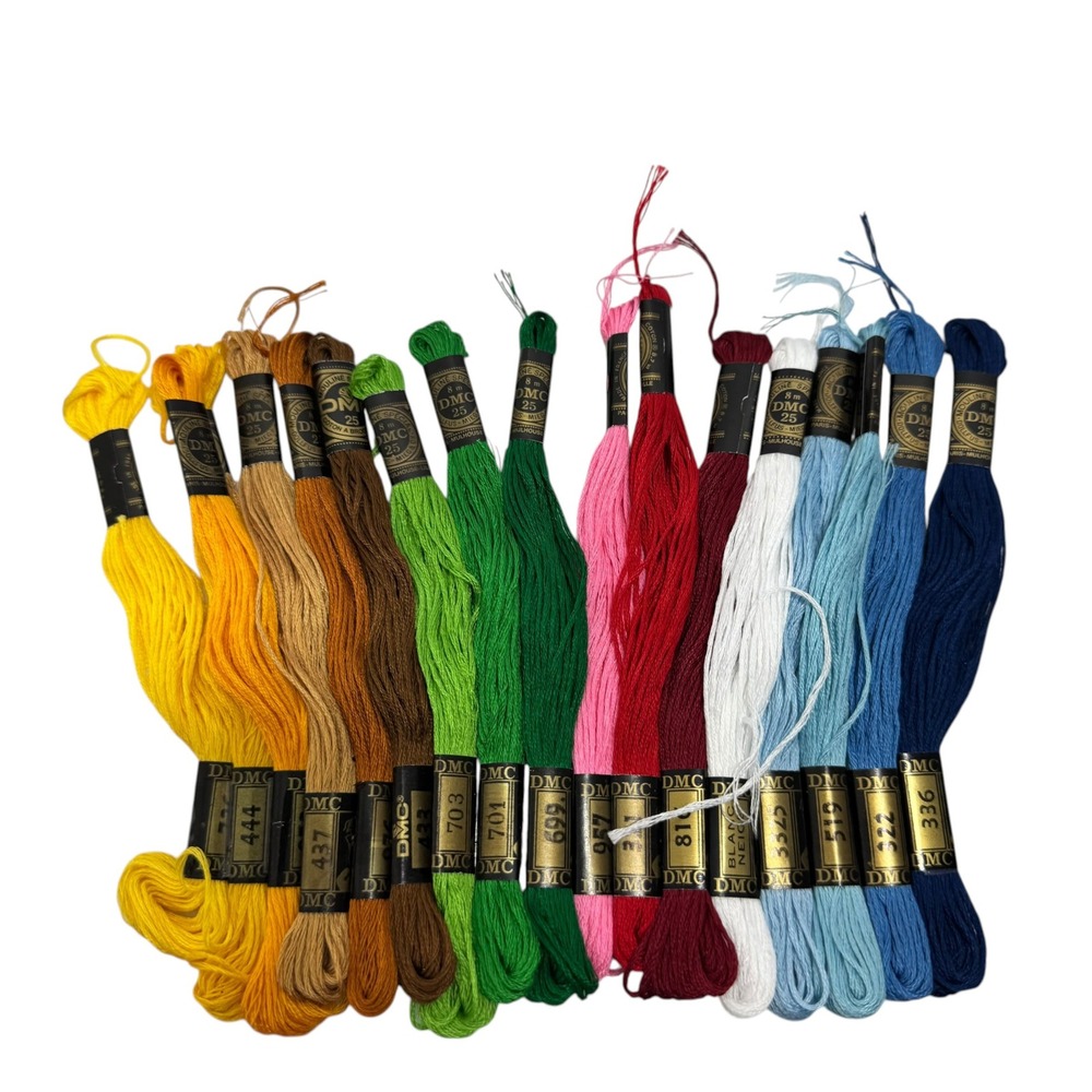 DMC Mouline Special New Embroidery Floss 16 Skeins Assorted Colors 8m Thread